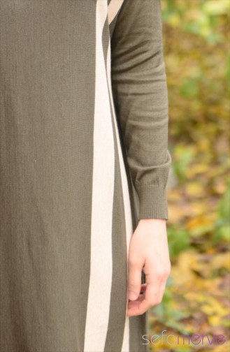 Triko Tunik 3255-05 Haki Yeşil Bej