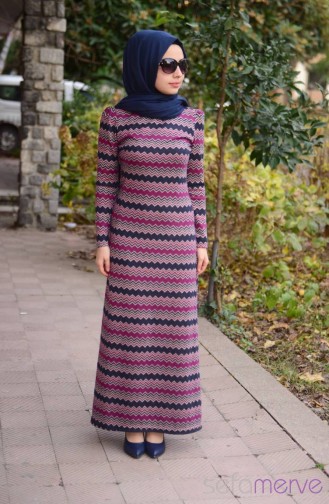 Fuchsia Hijab Kleider 2020-02