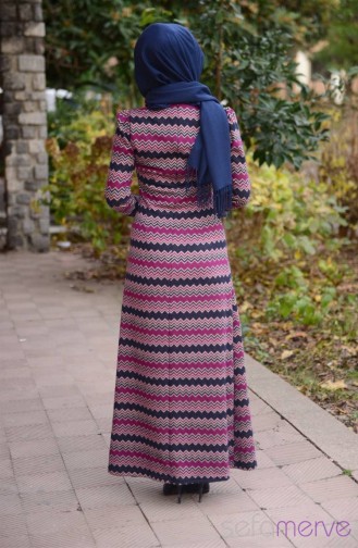 Fuchsia Hijab Kleider 2020-02