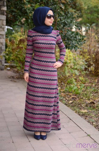 Fuchsia Hijab Kleider 2020-02