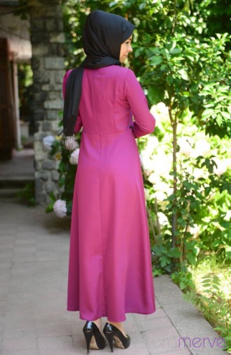 Miss Yağmur Tesettür Elbise 9012-04 Mor