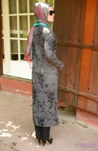 Rauchgrau Strickjacke 1333-01