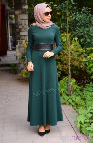 Green İslamitische Jurk 7158-01