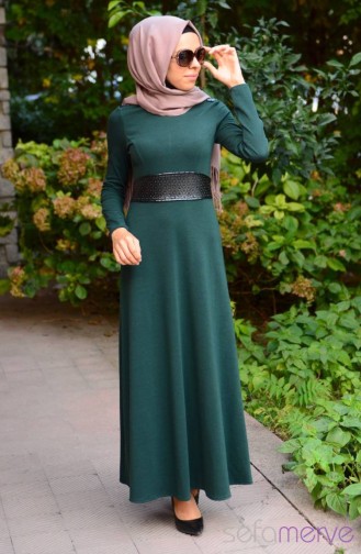 Green İslamitische Jurk 7158-01