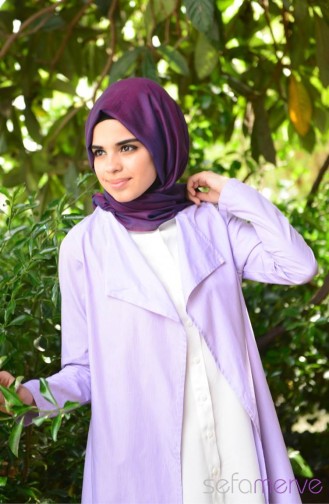 Sefamerve Plain Tunic 5717 01 Lilac 5717-01