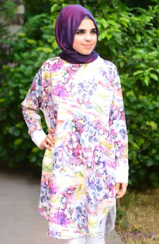 Demet Yıldız Tunik 7784-01 Mor