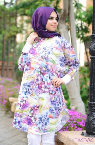 Demet Yıldız Tunik 7784-01 Mor