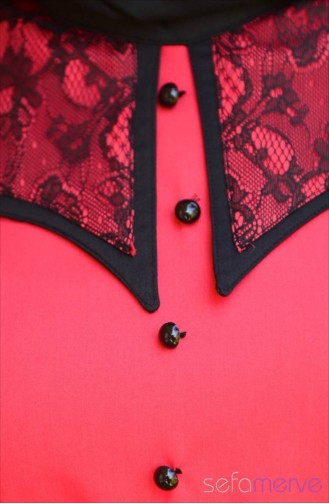 Koralle Hijab Kleider 9029-01