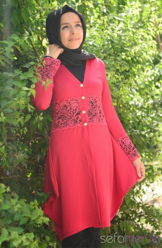 Hırka Tunik 1035-03 Vişne
