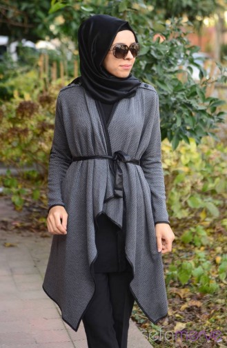 Hırka Tunik HLY 4567-01 Gri