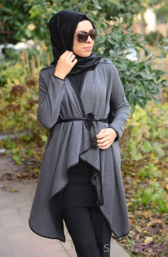 Hırka Tunik HLY 4567-01 Gri