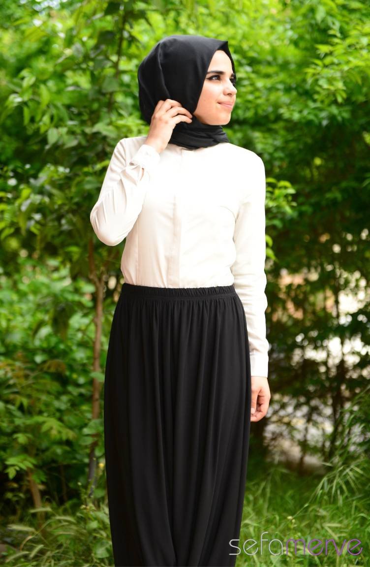 Şalvar Zernişan 3073-01 Siyah
