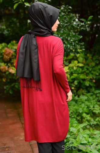 Hijab Tunic 3735-03 Claret Red 3735-03