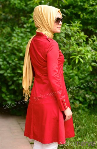 Tesettür Tunik Zernişan 4102R-04 Bordo