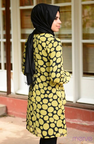 Tesettür Tunik Zernişan 4139-01 Sarı