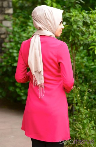 Tesettür Tunik Zernişan 4126-01 Fuşya