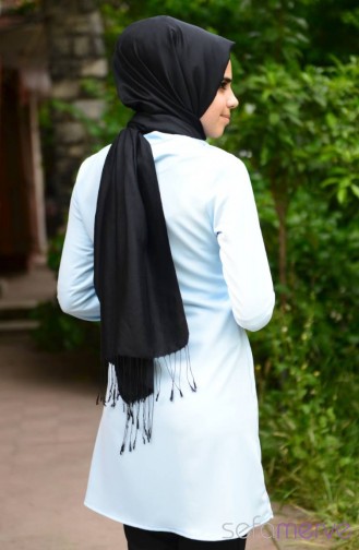 Tesettür Tunik Zernişan 4126-03 Açık Mavi