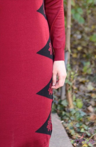 Triko Tunik 3264-07 Bordo