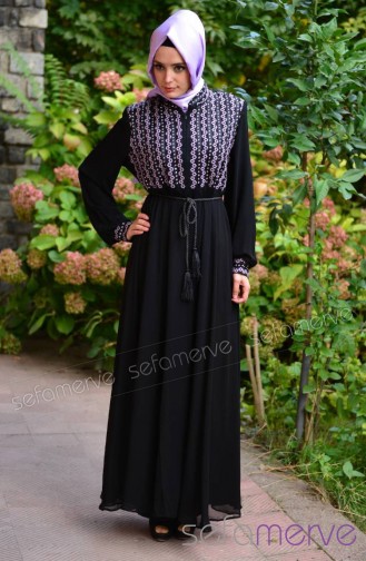Schwarz Abayas 15468-02