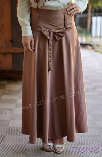 Yeni Sezon Uzun Etekler MDP 2214-04 Taba