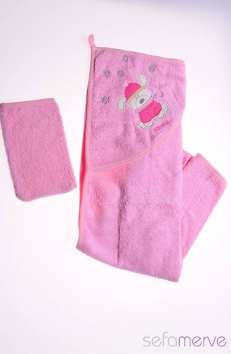Wookie Bebek Havlu+Kese 5004 01 Pembe