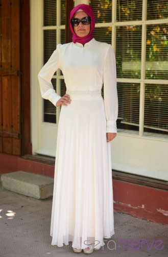 Robe Hijab Blanc 4305-06