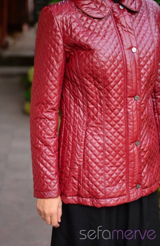 Claret Red Winter Coat 4237-02