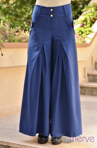 Pileli Pantolon Etek 1525-01 Saks