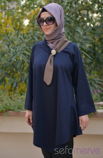 Yeni Sezon Tunikler 0048-06 Lacivert-Vizon
