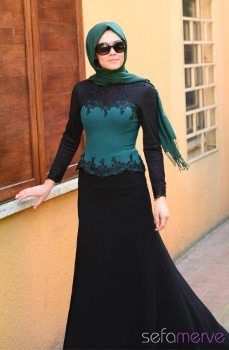 Zehrace Abiye 701053-03 Siyah
