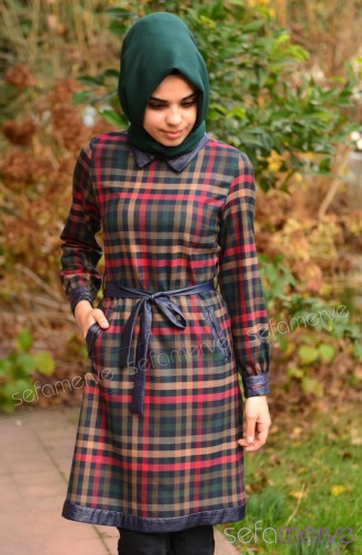 ZemZem Hijab Tunic 0623-05 Navy Blue 0623-05