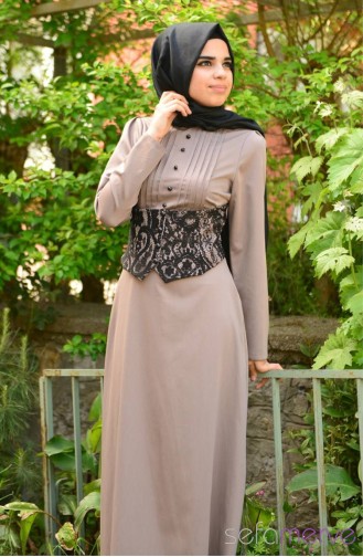 Summerly ZRF Hijab Dress 9012-04 Gray 9012-04