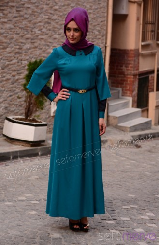 Robe Hijab Turquoise 5206-03