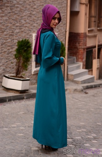 Robe Hijab Turquoise 5206-03