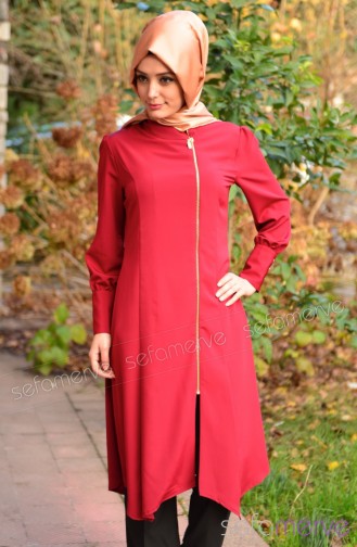 Tesettür Tunik Zernişan 5198-03 Bordo
