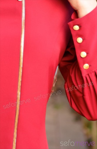 Tesettür Tunik Zernişan 5198-03 Bordo