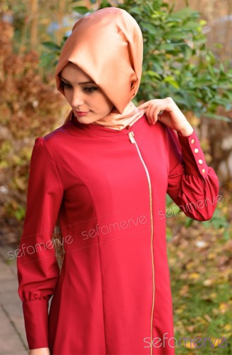 Tesettür Tunik Zernişan 5198-03 Bordo