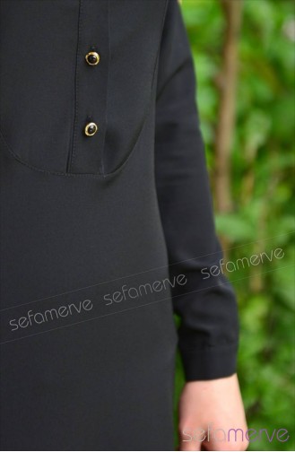 Uzun Tunik Zernişan 4122-10 Siyah