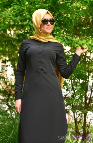 Uzun Tunik Zernişan 4122-10 Siyah