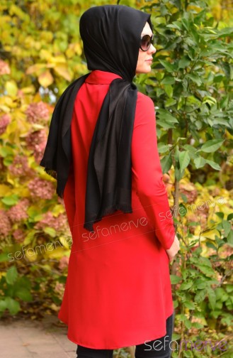 Tesettür Tunik Zernişan 4067-03 Kırmızı