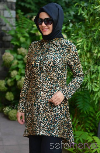 Tunik Zernişan 4077-01 Yeşil Leopar