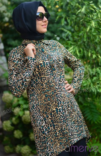 Tunik Zernişan 4077-01 Yeşil Leopar