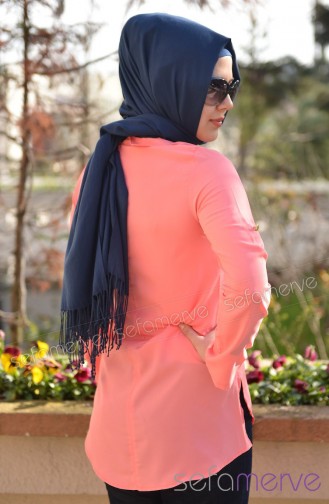 Damla Gömlekler ZZC 8252-03 Nar Çiçeği