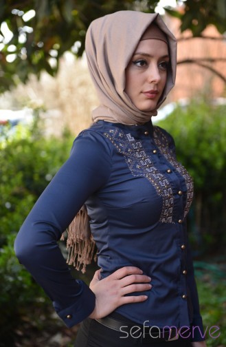Damla Gömlekler ZZC 9120-03 Lacivert