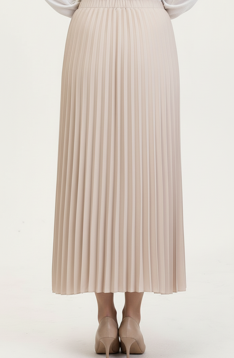 Jupe Plissée 0027-05 Beige 0027-05
