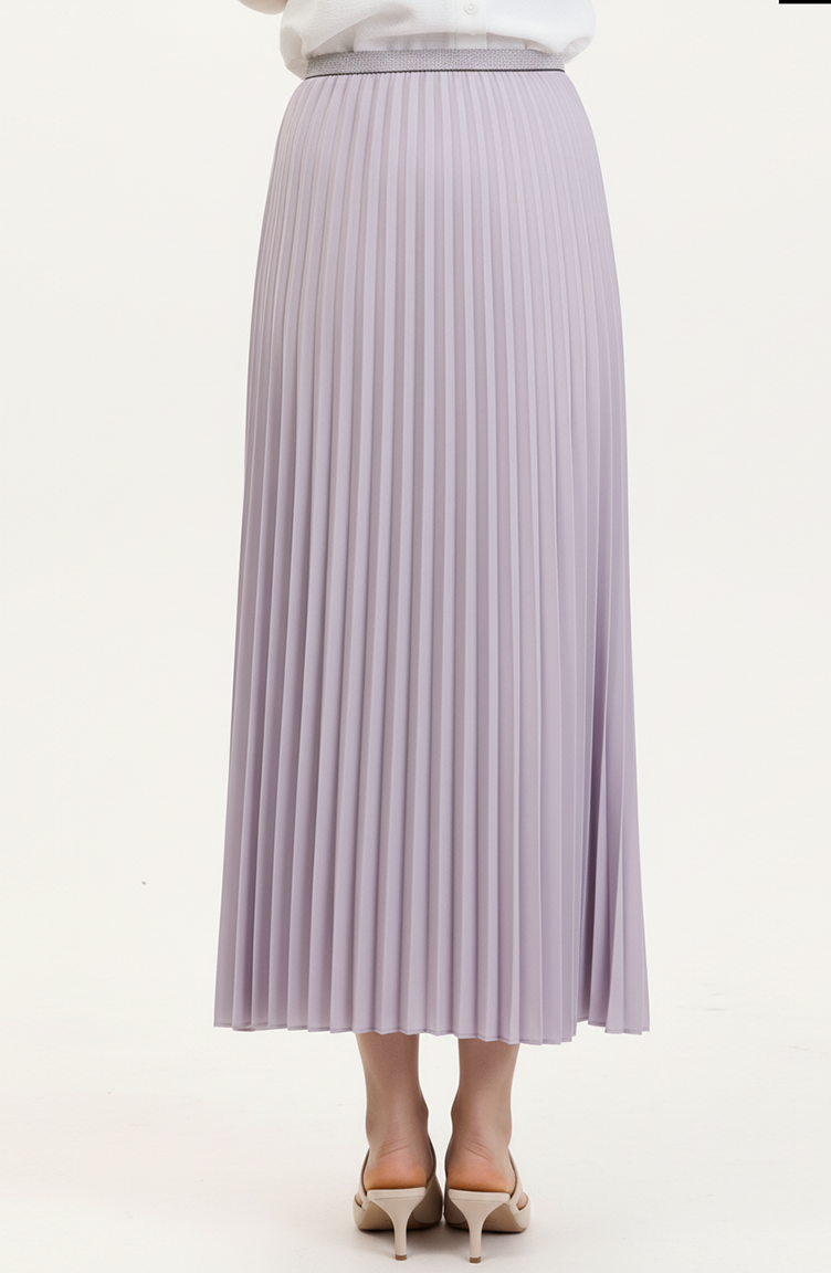 Geplooide Rok 0027-07 Lila 0027-06