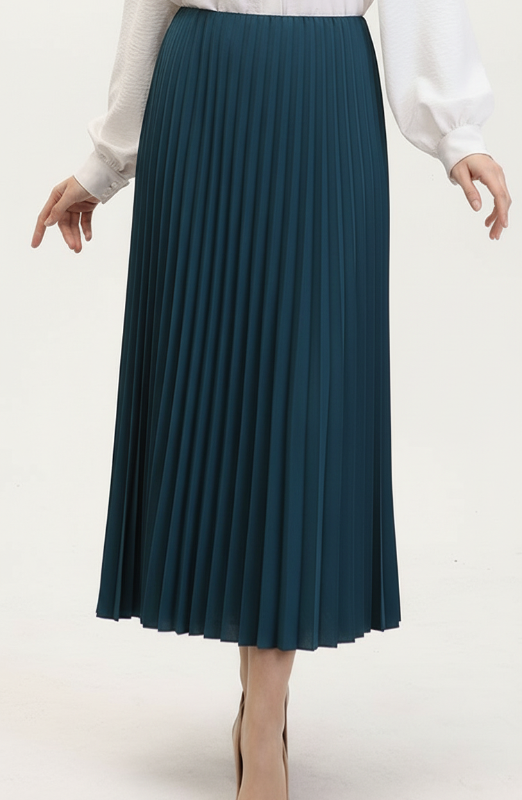Pleated Skirt 0027-08 Emerald Green 0027-07