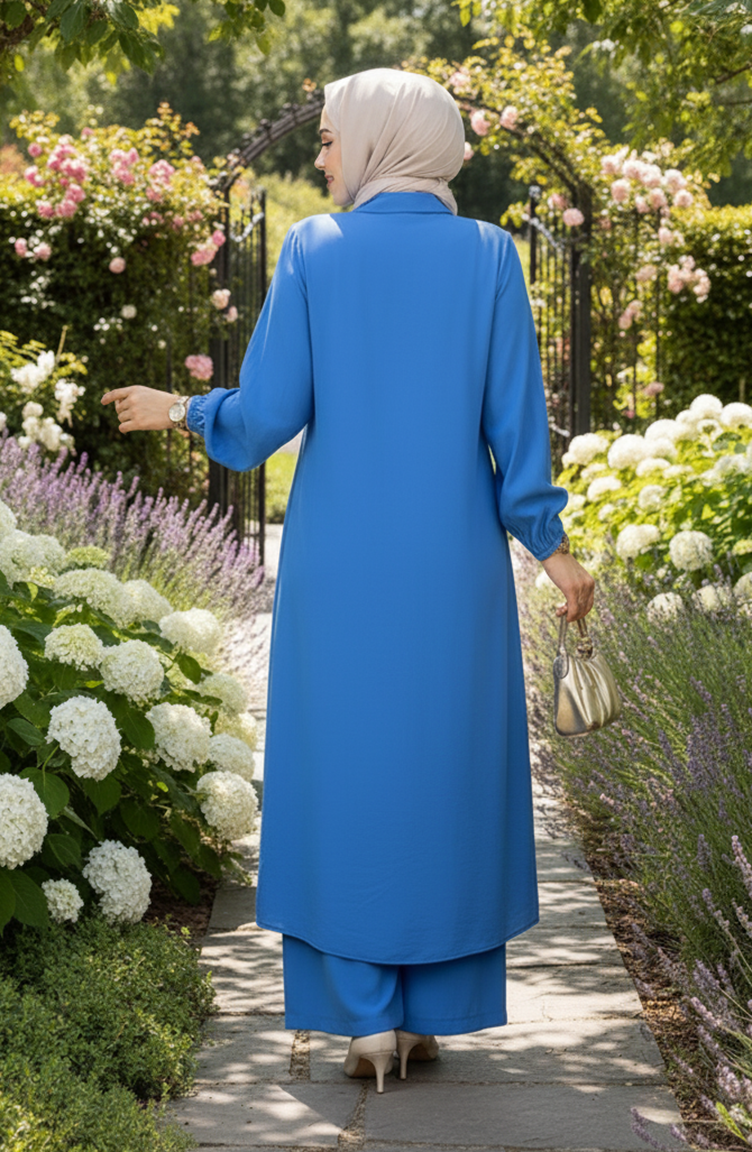 Uzun Tunikli Modal Takım 0330-05 İndigo