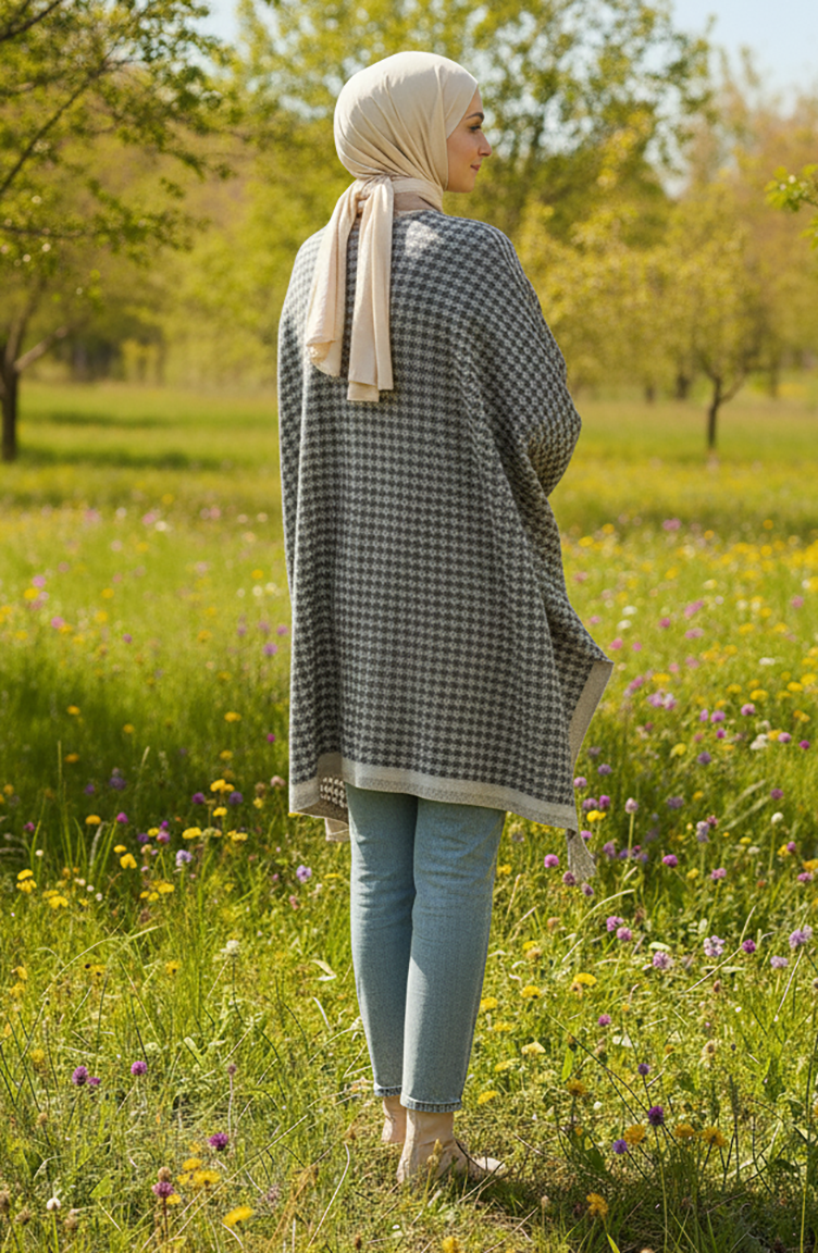 Poncho à épaules Et Châle 2076-01 Kaki 2076-01