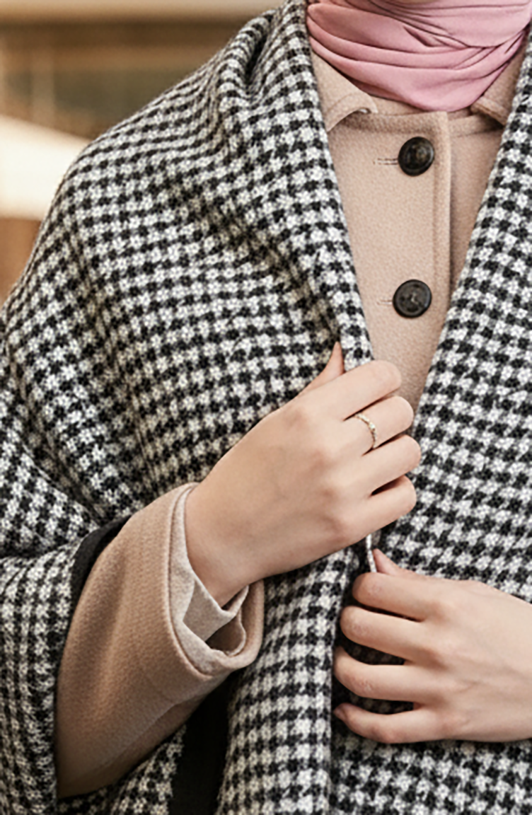 Châle D`épaule 1067-01 Noir Et Blanc 1067-01